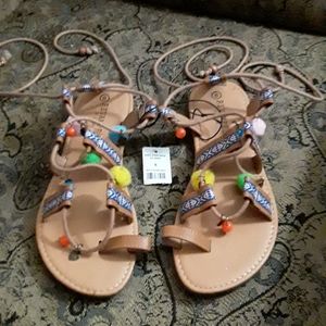 Sirens "Revamped" Tie-Up Sandals